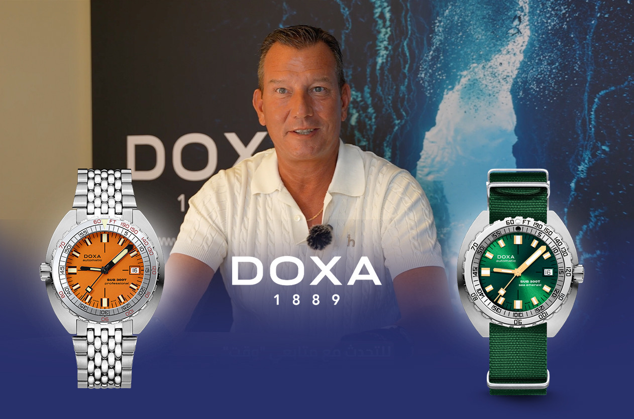 With Jan Edocs, CEO of Doxa, during Geneva Watch Days 2024